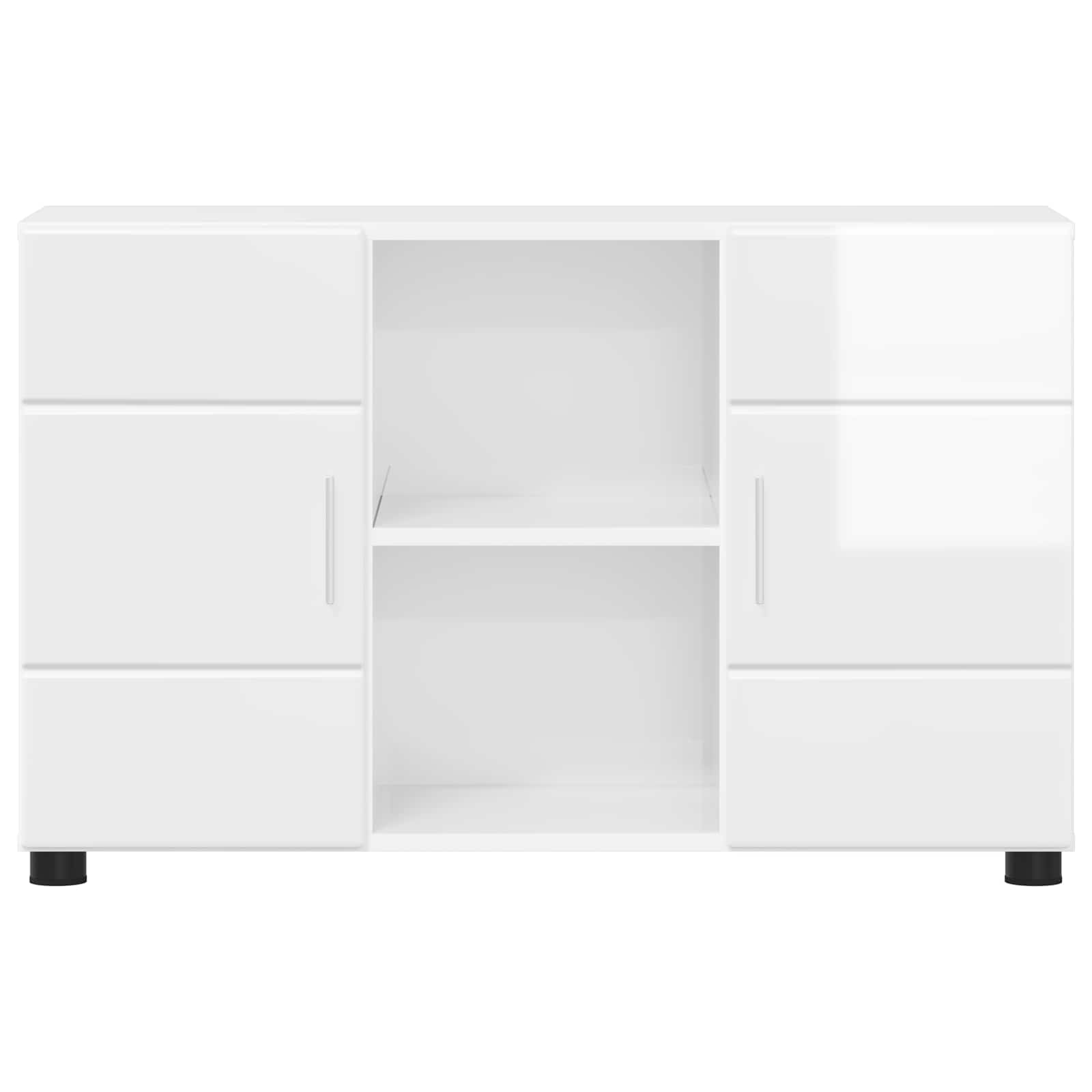 Highboard mit Regal FLORIN Weiß 60 x 35 x 182 cm Holzwerkstoff