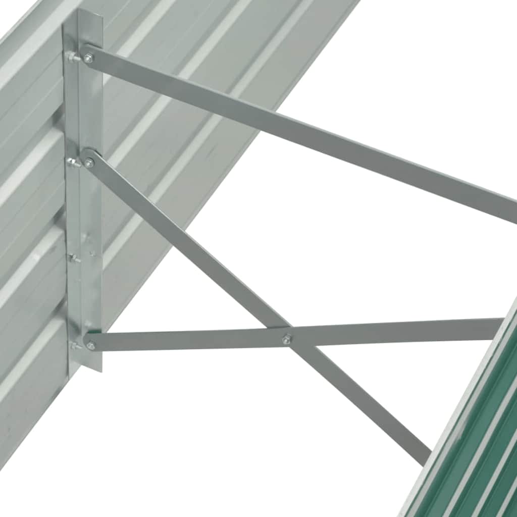 Garten-Hochbeet Verzinkter Stahl 240x80x77 cm Grün