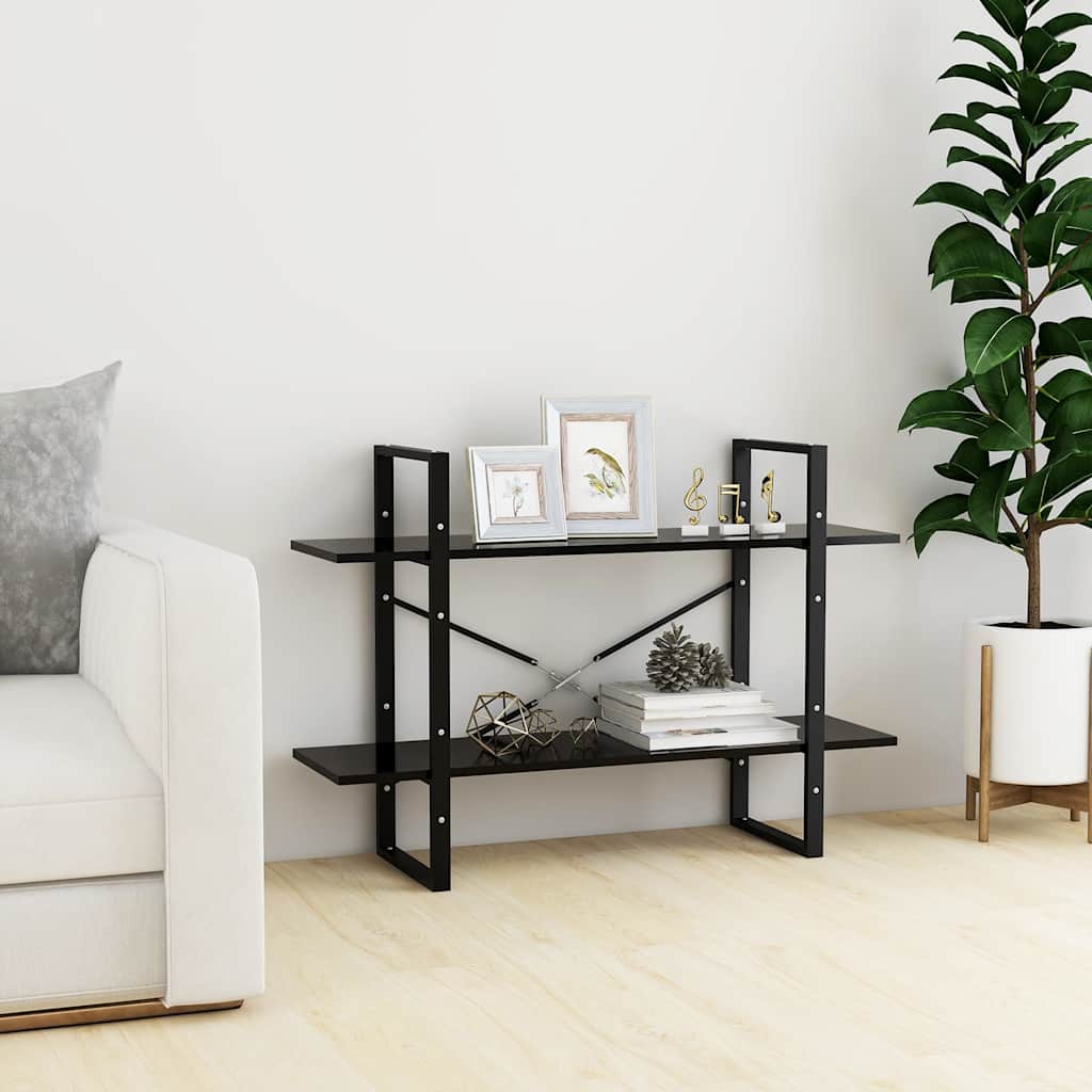 Bücherregal 2 Fächer Weiß 100x30x70 cm Holzwerkstoff