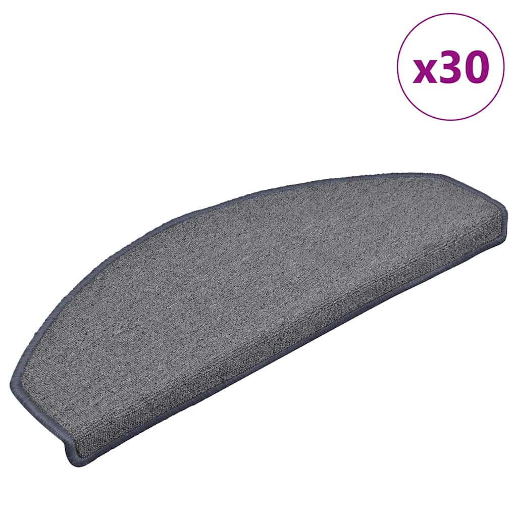 Stufenmatten 15 Stk. 56x17x3 cm Anthrazit Halbrund
