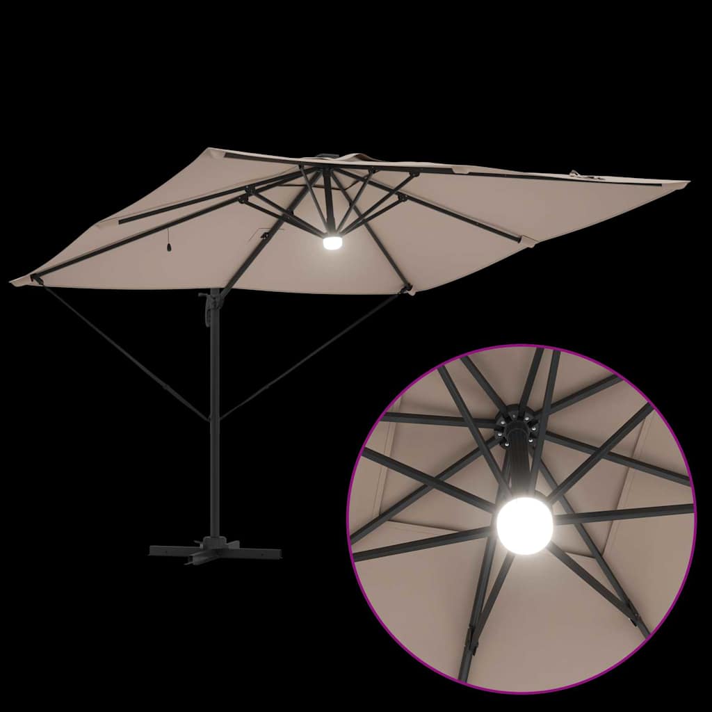 Roma Parasol Beige 286 x 284 x 270 cm Aluminium und Polyester