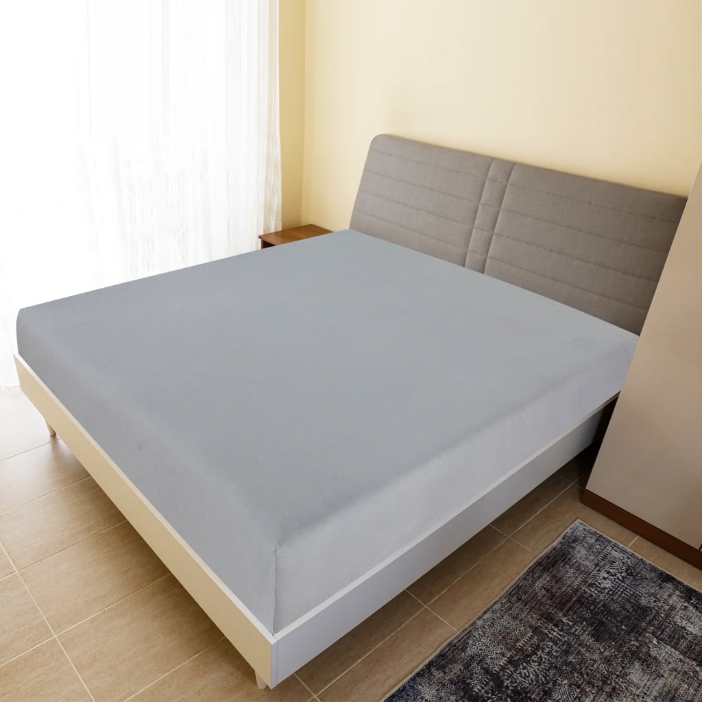 Spannbettlaken Jersey Anthrazit 90x200 cm Baumwolle