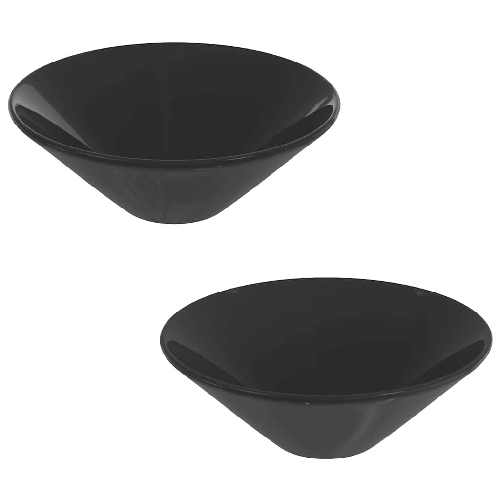 Waschbecken 2 Stk. Weiß 42x42x14 cm Keramik