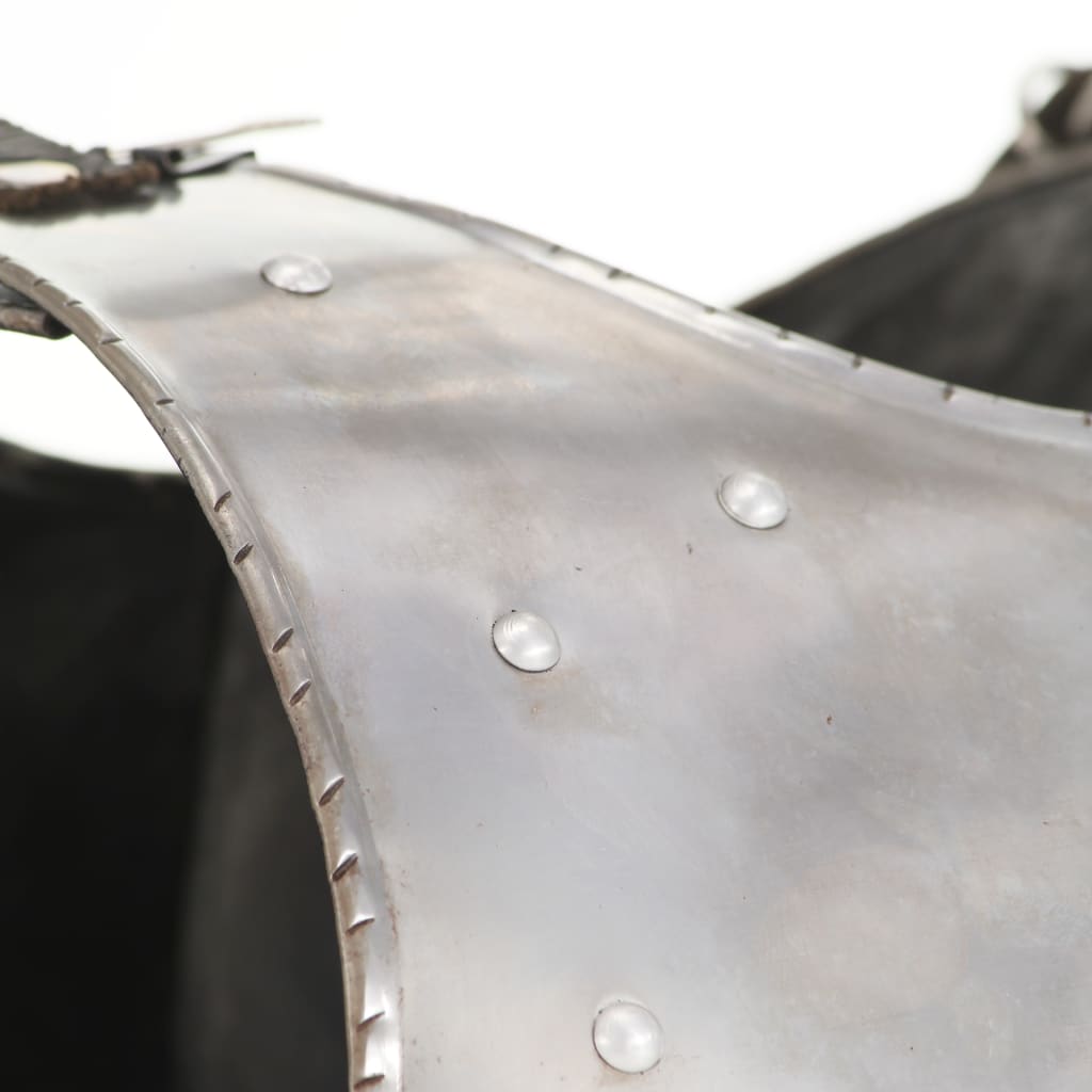 Mittelalterlicher Ritter-Brustpanzer Kürass LARP Replik Silbern Stahl