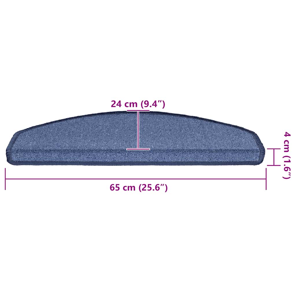 Stufenmatten 15 Stk. 56x17x3 cm Anthrazit Halbrund