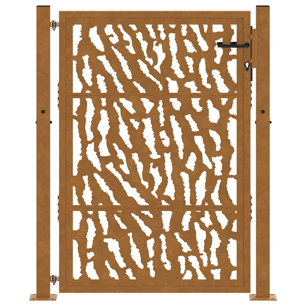 Gartentor Schwarz 100x100 cm Stahl Lichtdesign