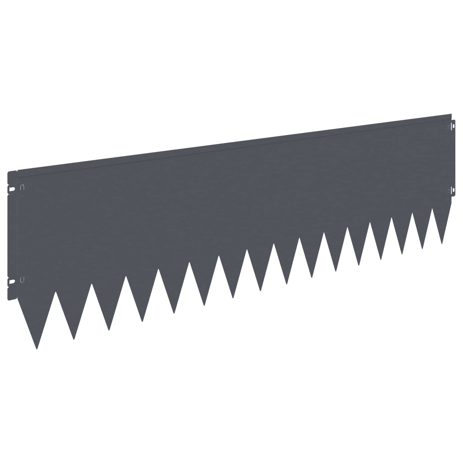 Raseneinfassung 10 pcs 103 x 10 cm Stahl Schwarz