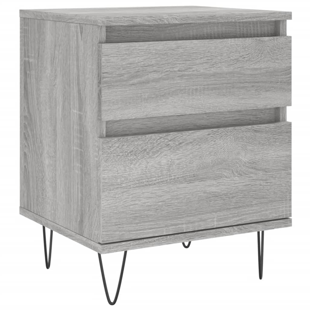Bettschrank Schwarz Eichen-Optik 40 x 35 x 50 cm Holzwerkstoff