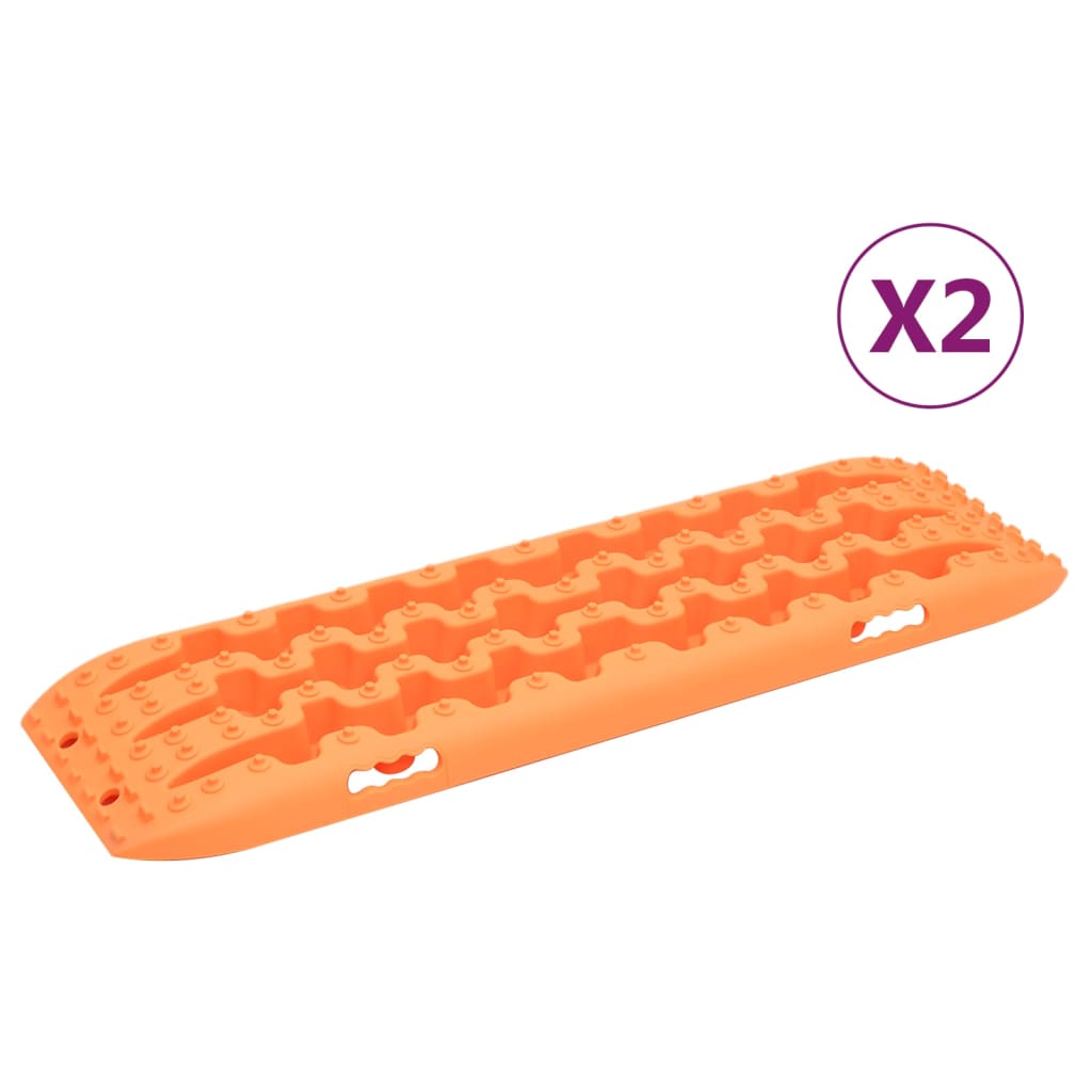 Traktionsmatten 2 Stk. Blau 106x30,5x7 cm Nylon