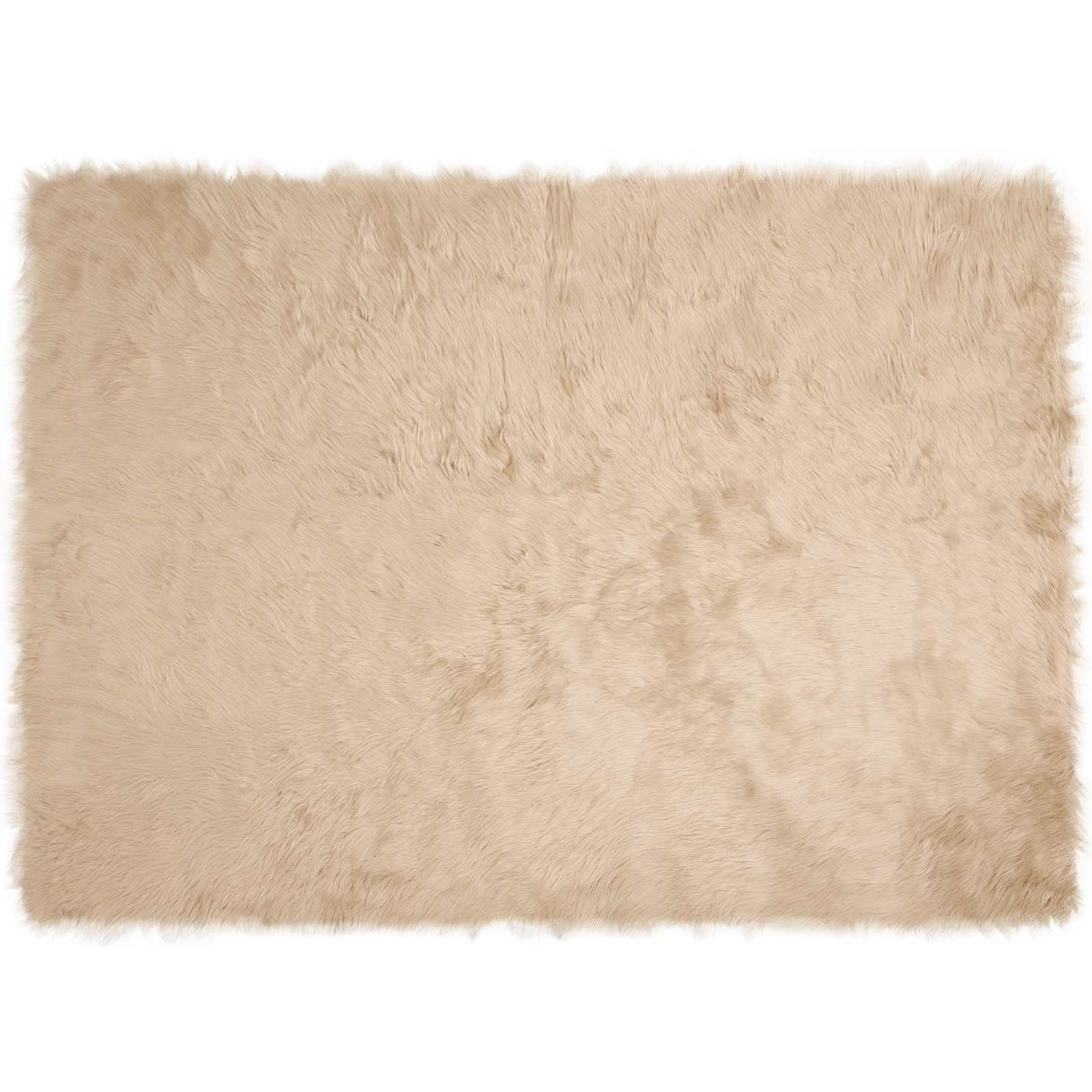 Teppich aus Kunstschaffell TAFALLA Weiß 60 x 110 cm Polyester