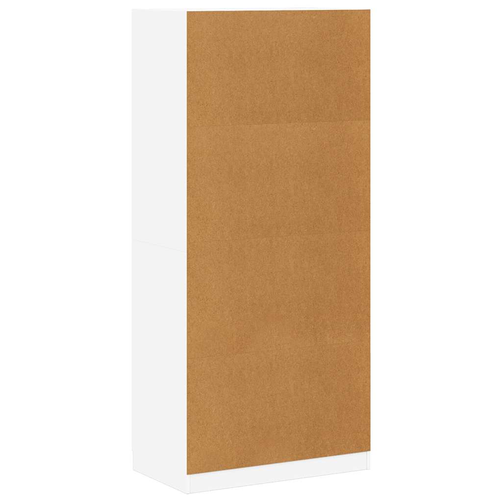 Kleiderschrank Weiß 90x52x200 cm Holzwerkstoff