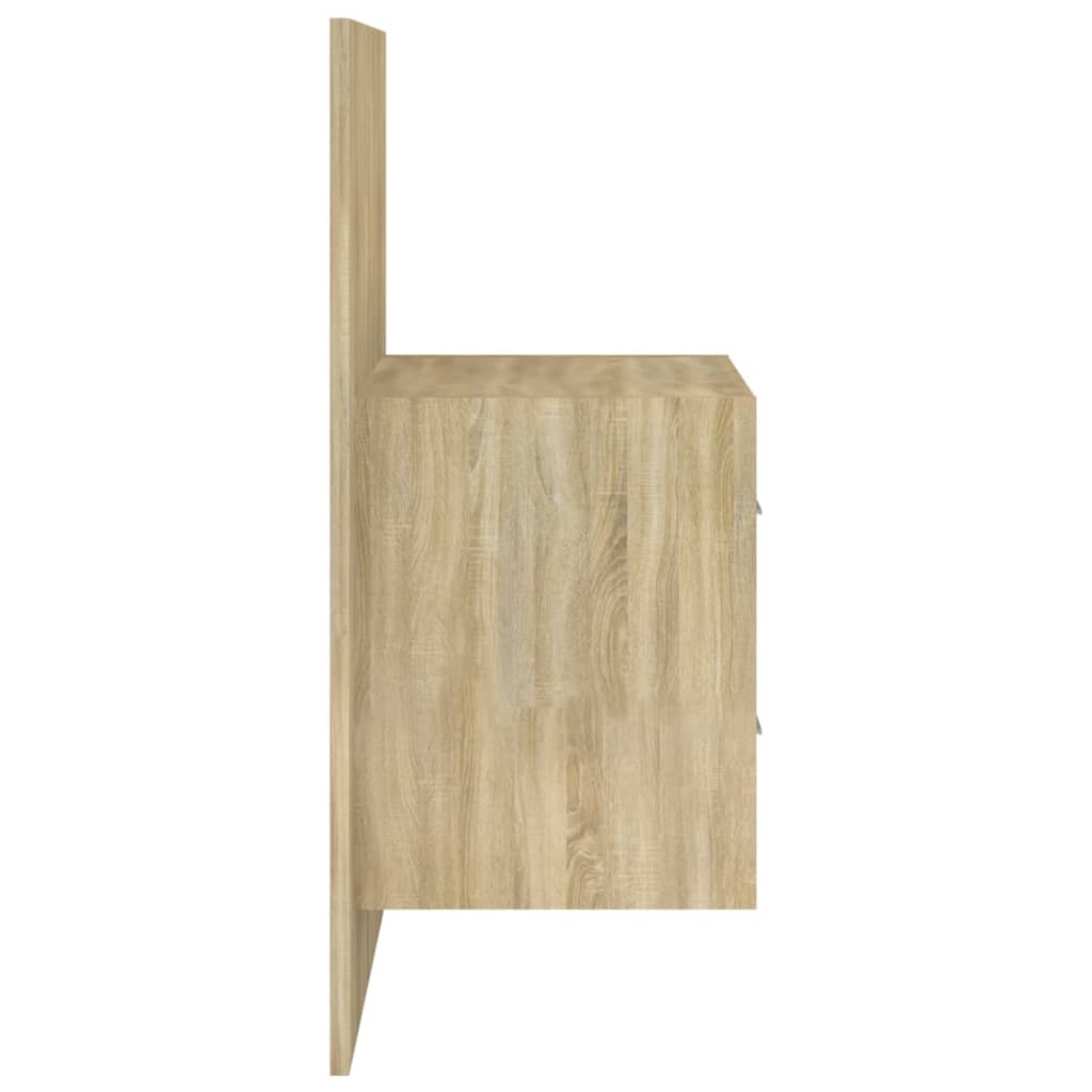 Kopfteil mit Nachttischen Weiß Holzwerkstoff