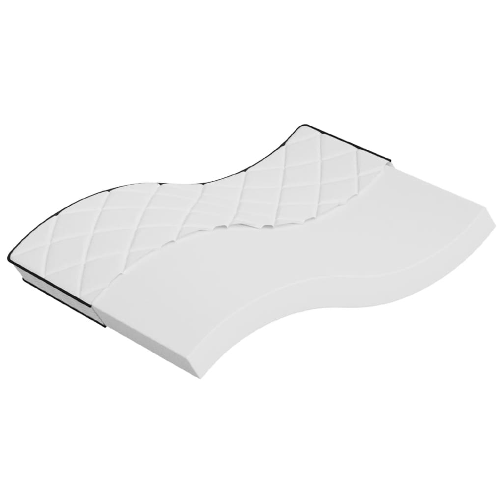 Schaumstoffmatratze für Kind Mittelweich 80 x 160 cm 16 cm Weiß