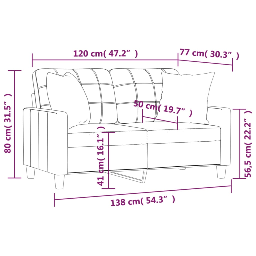 3-Sitzer-Sofa mit Zierkissen Schwarz 180 cm Kunstleder