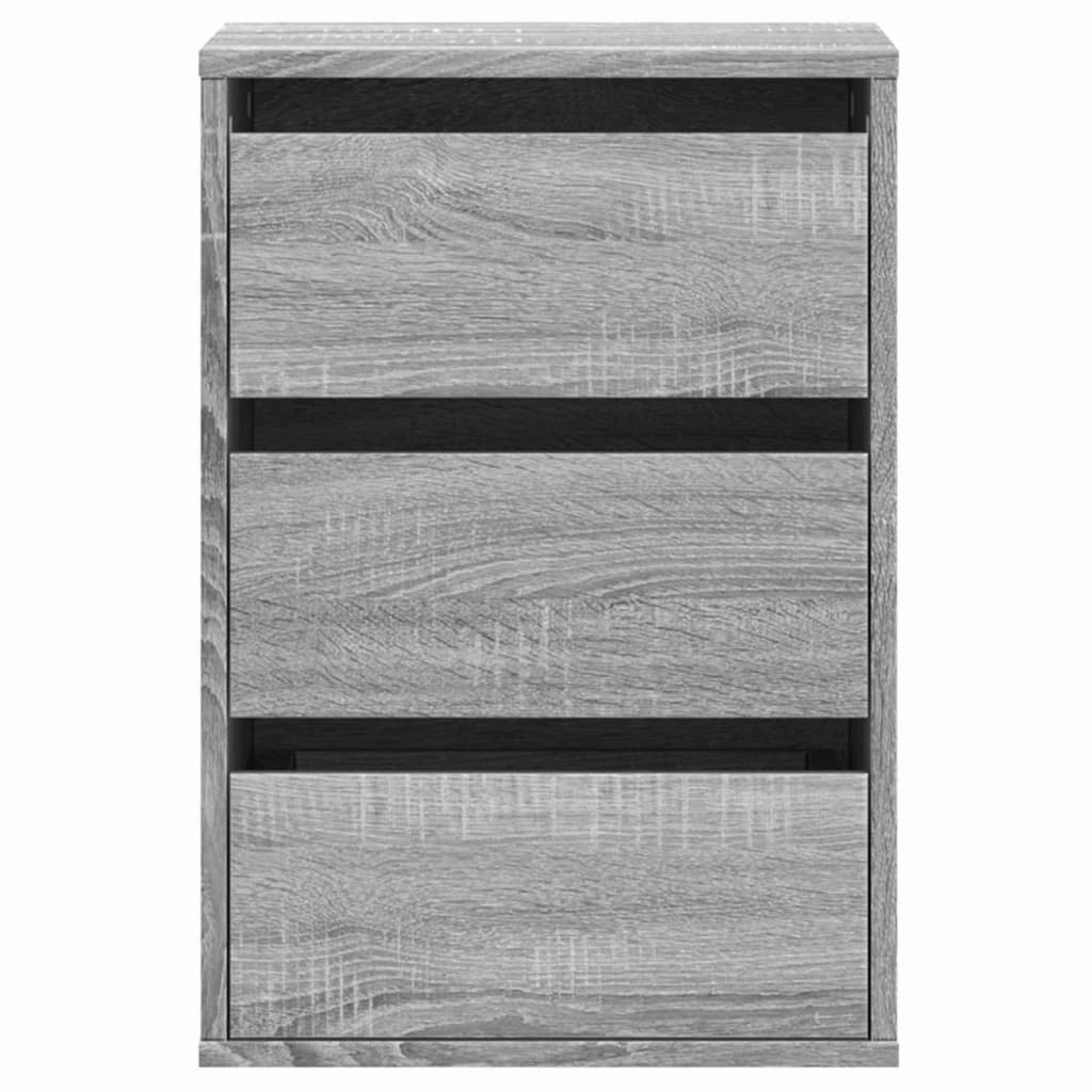 Schubladenschrank Schwarz Eichen-Optik 41 x 40 x 58 cm