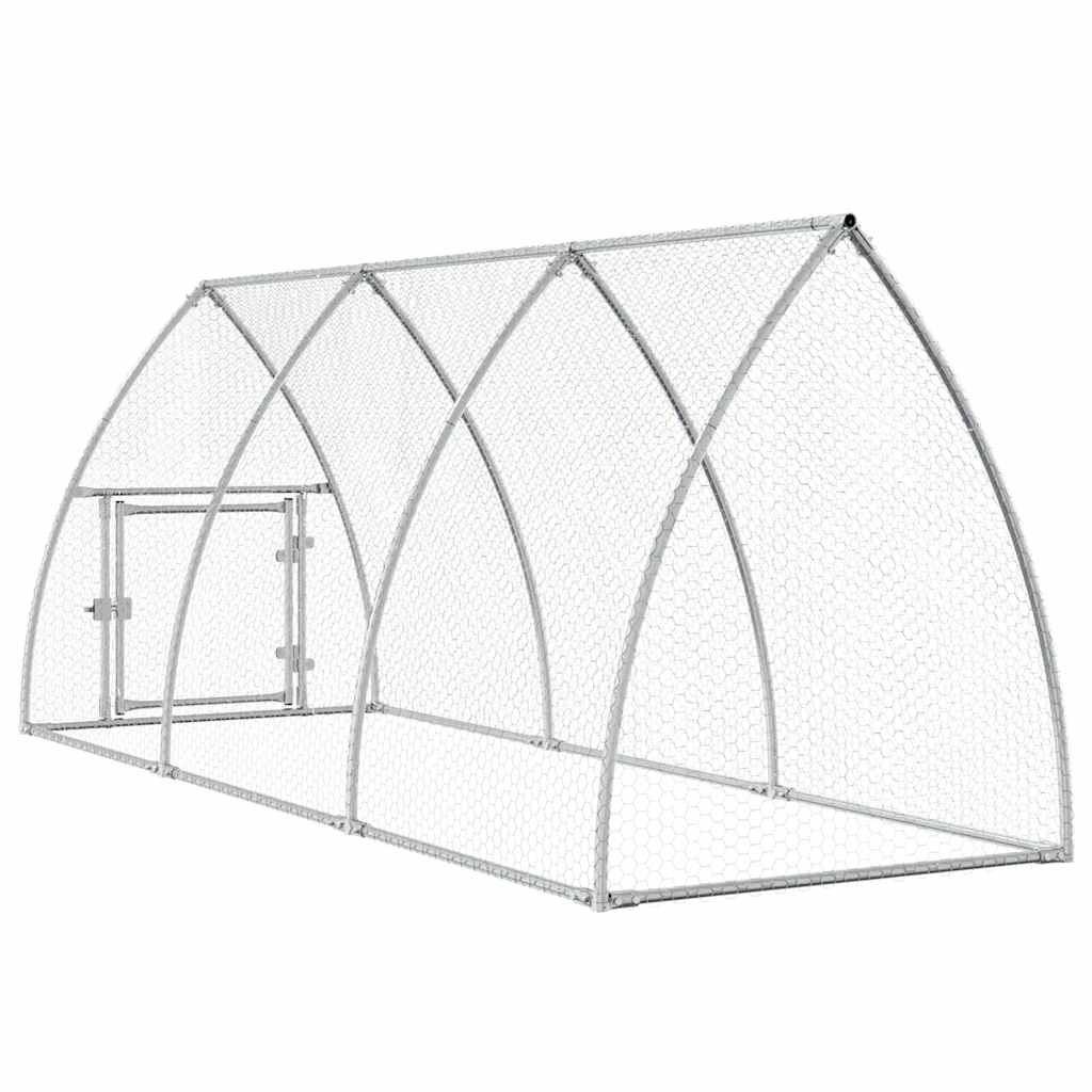 Hühnerkäfig Silbern 100x105x120 cm Verzinkter Stahl