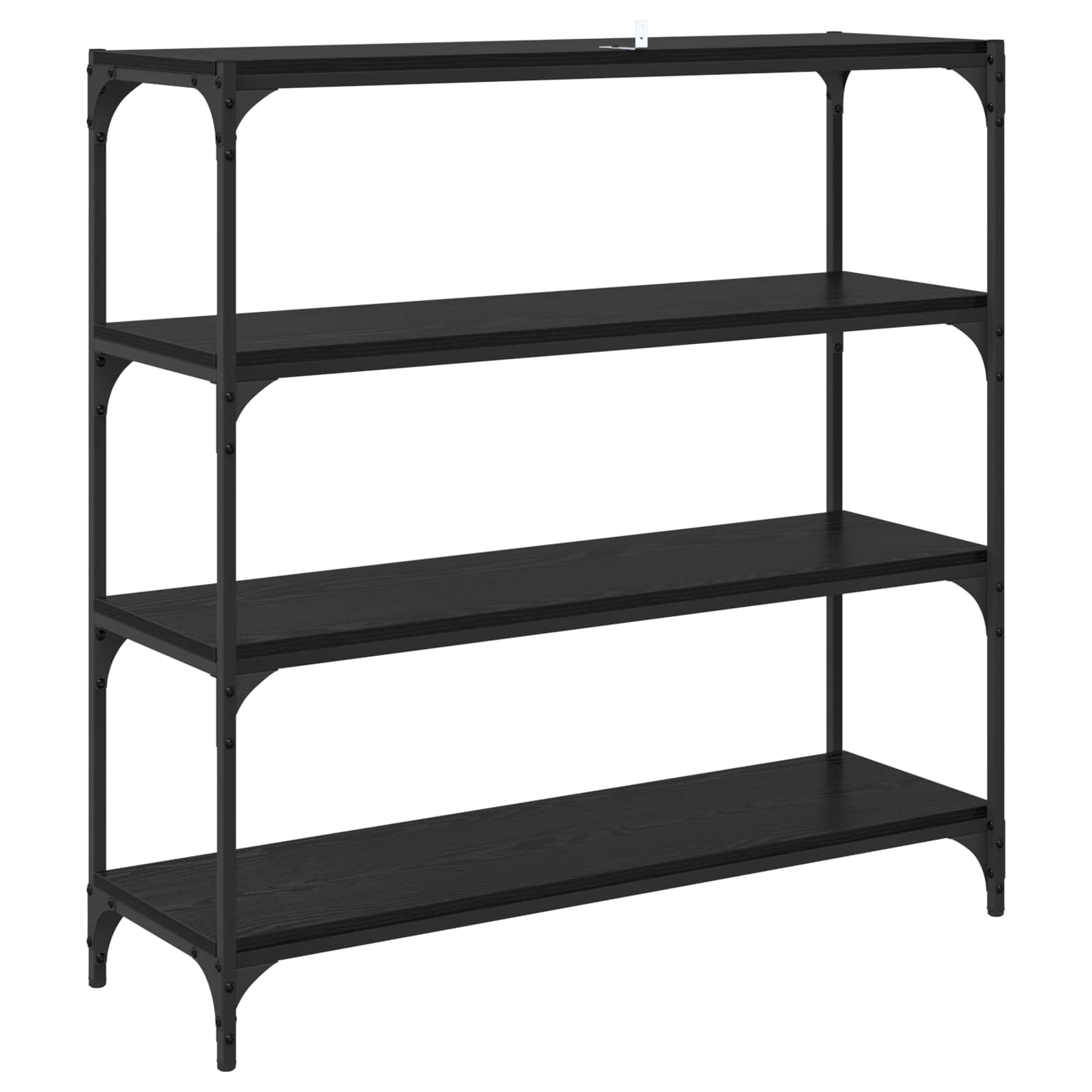 Bücherregal Schwarz 40x33x70,5 cm Holzwerkstoff und Stahl