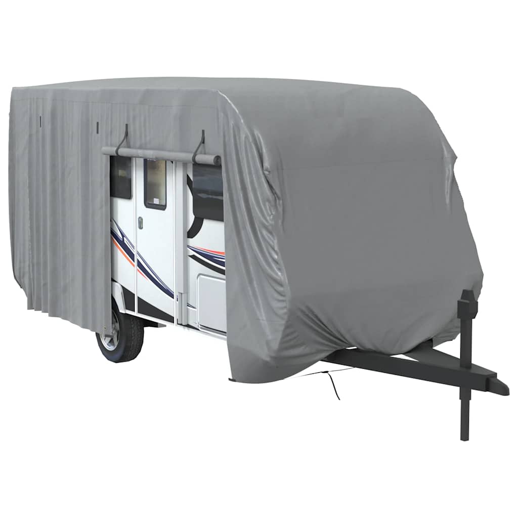 Schutzhülle für Wohnwagen Grau 460x250x220 cm Vliesstoff