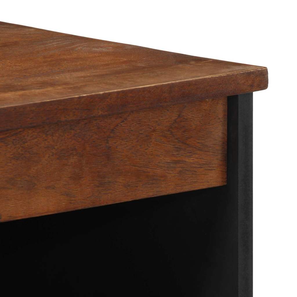 Sideboard mit Regal Braun 60 x 33 x 75 cm Massivholz Mango