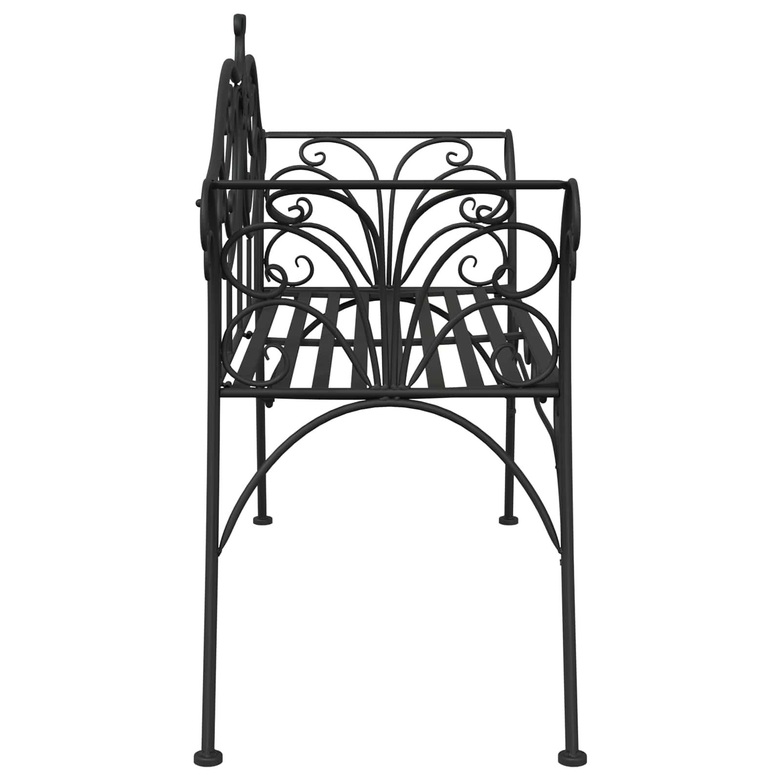 Gartenbank 2-Sitzanzahl 114 x 56,5 x 90 cm Stahl Silber Grau