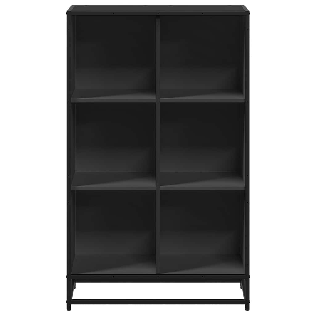 Bücherregal Schwarz 97,5x33x107,5 cm Holzwerkstoff und Metall