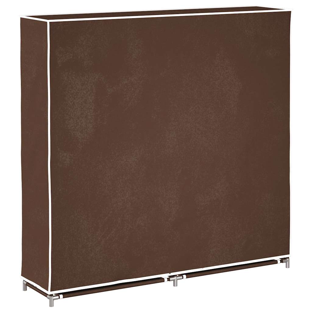 Stoff Schuhschrank mit Abdeckung 115 x 28 x 110 cm Schwarz