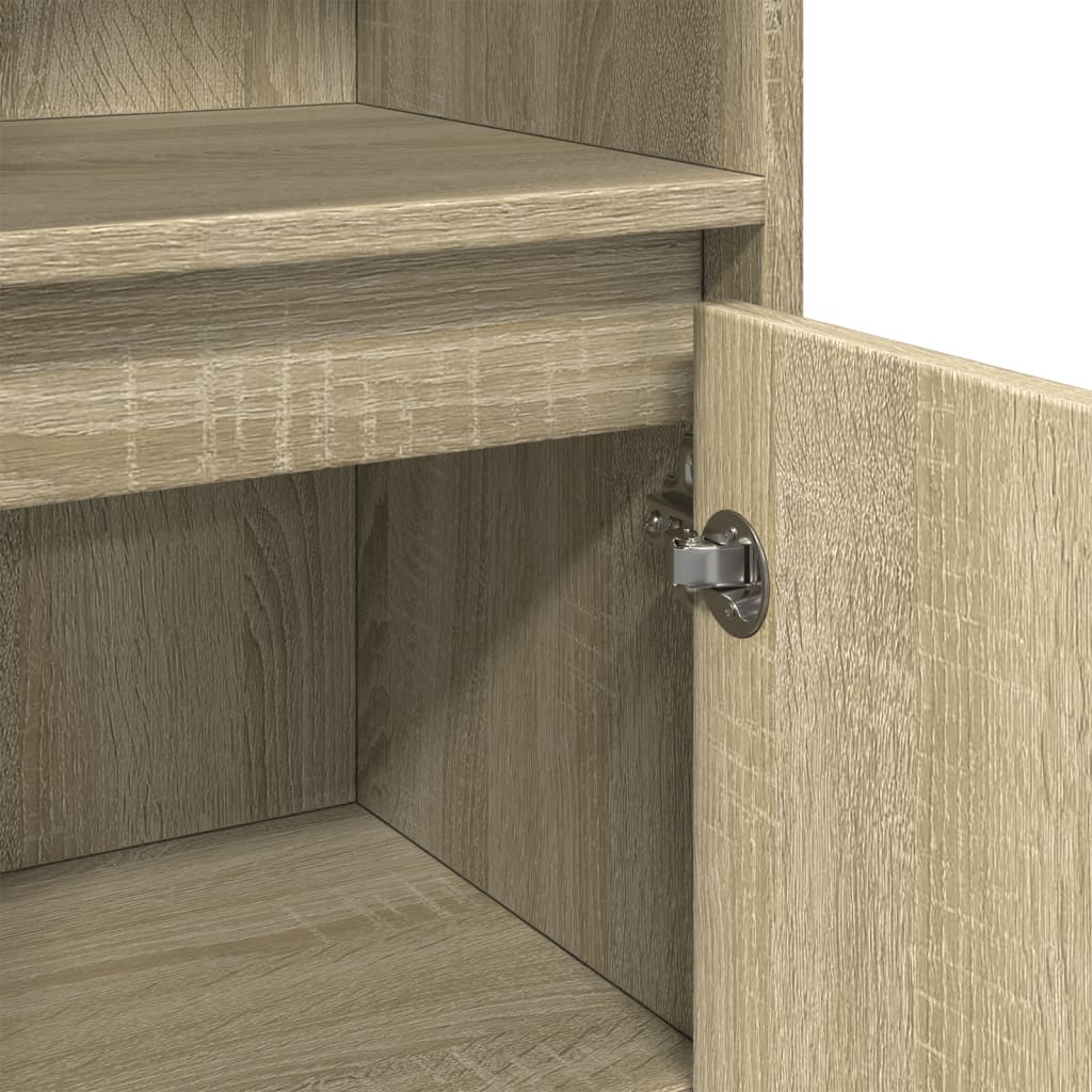 Badezimmerschrank Weiß 30x30x183,5 cm Holzwerkstoff