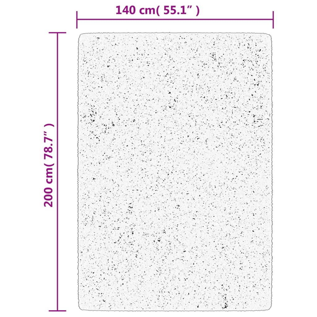 Teppich OVIEDO Kurzflor Anthrazit 120x120 cm