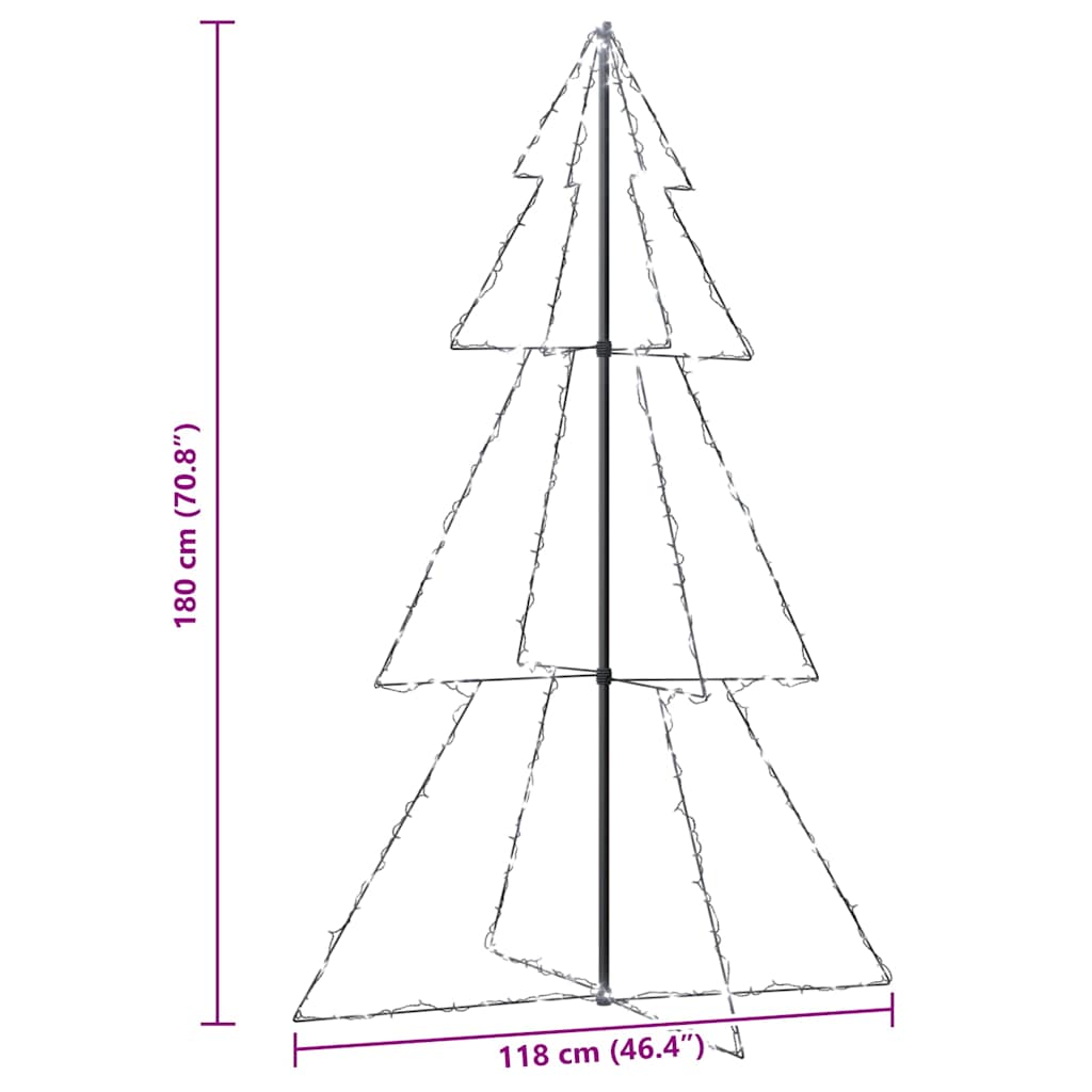 Weihnachtsbaum in Kegelform 160 LEDs Indoor & Outdoor 78x120 cm