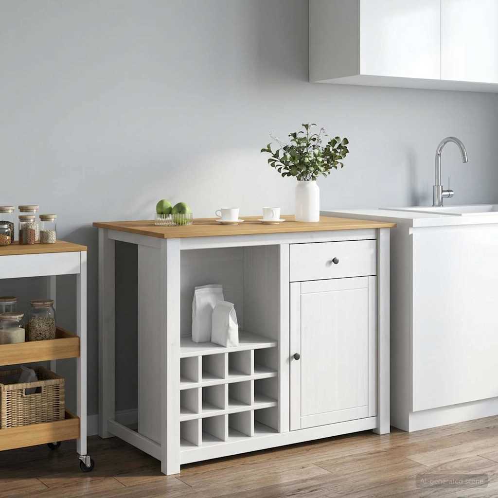 Küchentrolley mit Tür PANAMA 2 pcs Honigwachs 112 x 77 x 90 cm