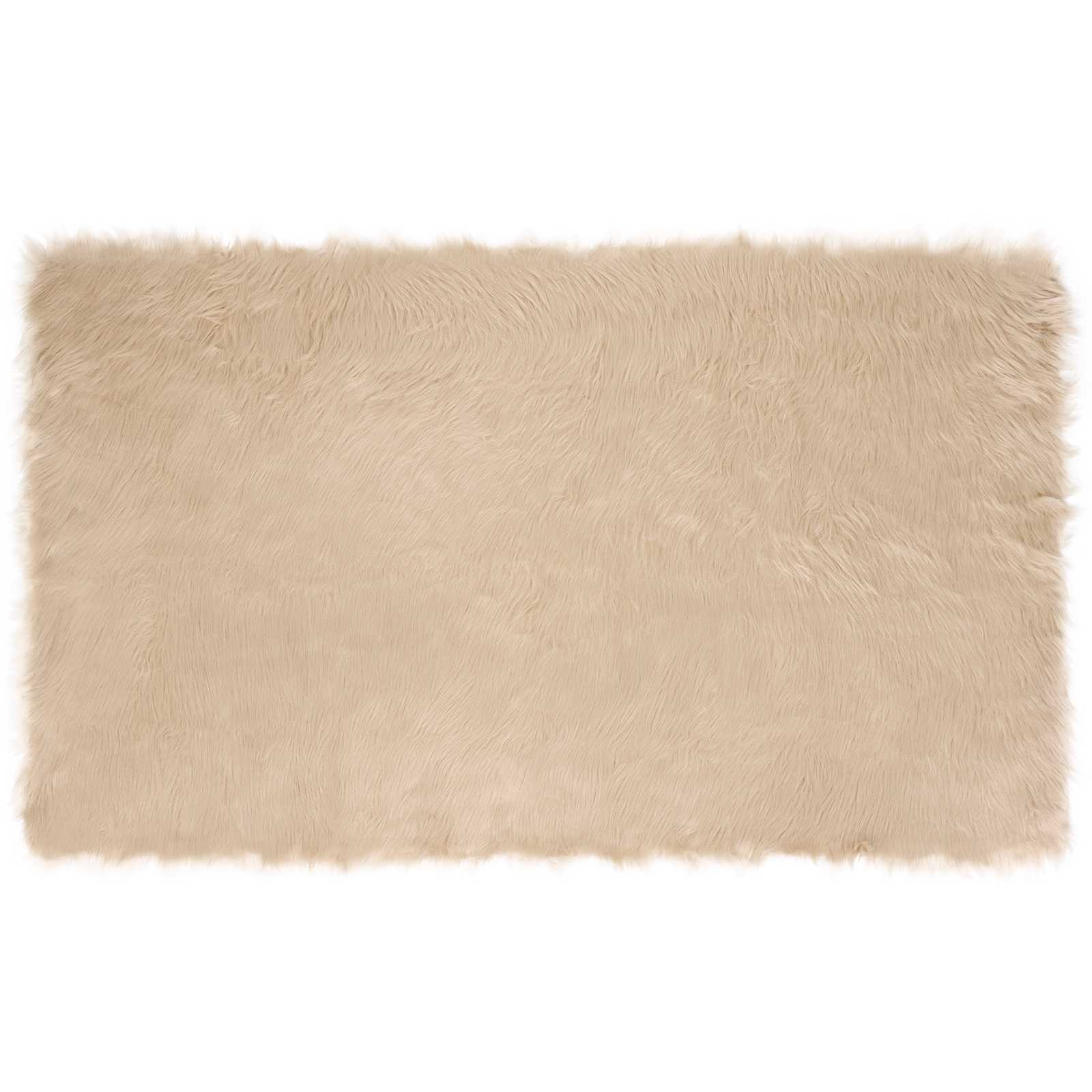 Teppich aus Kunstschaffell TAFALLA Weiß 60 x 110 cm Polyester