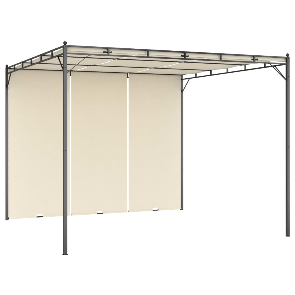 Pavillon 4 x 3 x 2,3 m Grün Polyester und Stahl