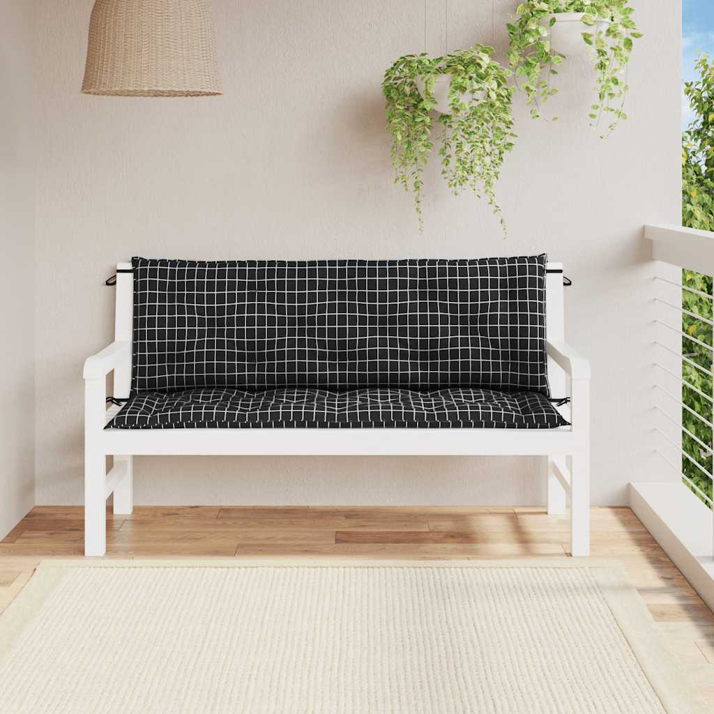 Gartenbank-Auflage Anthrazit 100x(50+50)x7 cm Oxford-Gewebe
