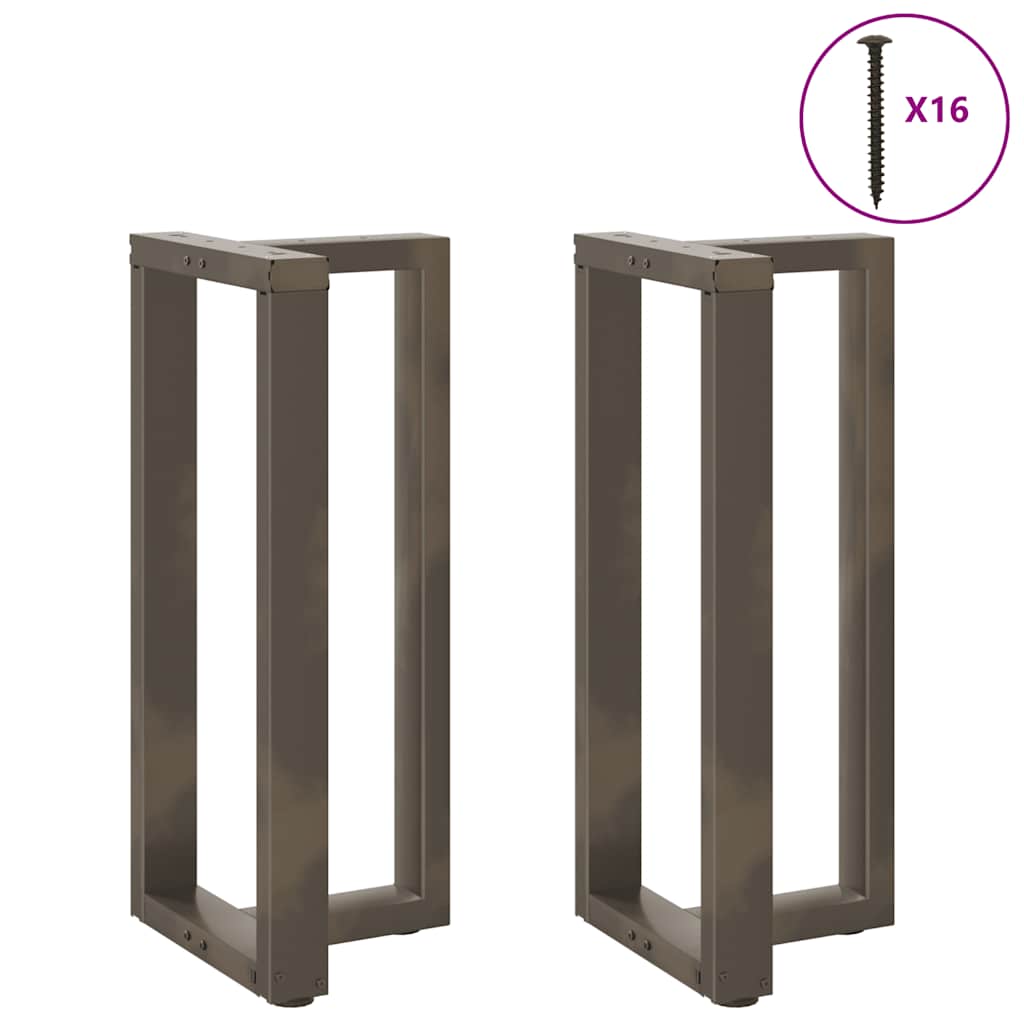 Couchtischbeine T-Form 2 Stk. Schwarz 30x25x(30-31) cm Stahl