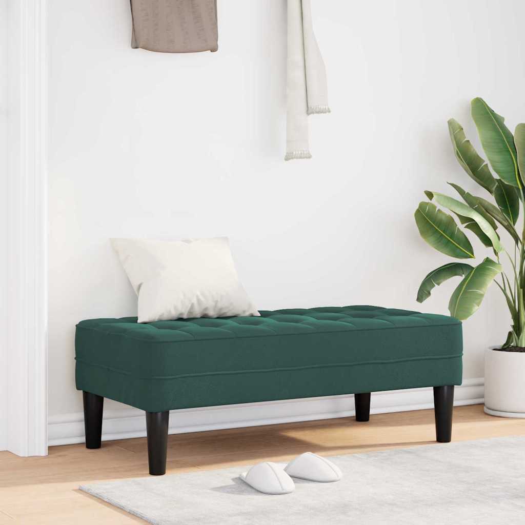 Bank mit Kissen Hellgrau 113 x 57 x 39 cm Samt