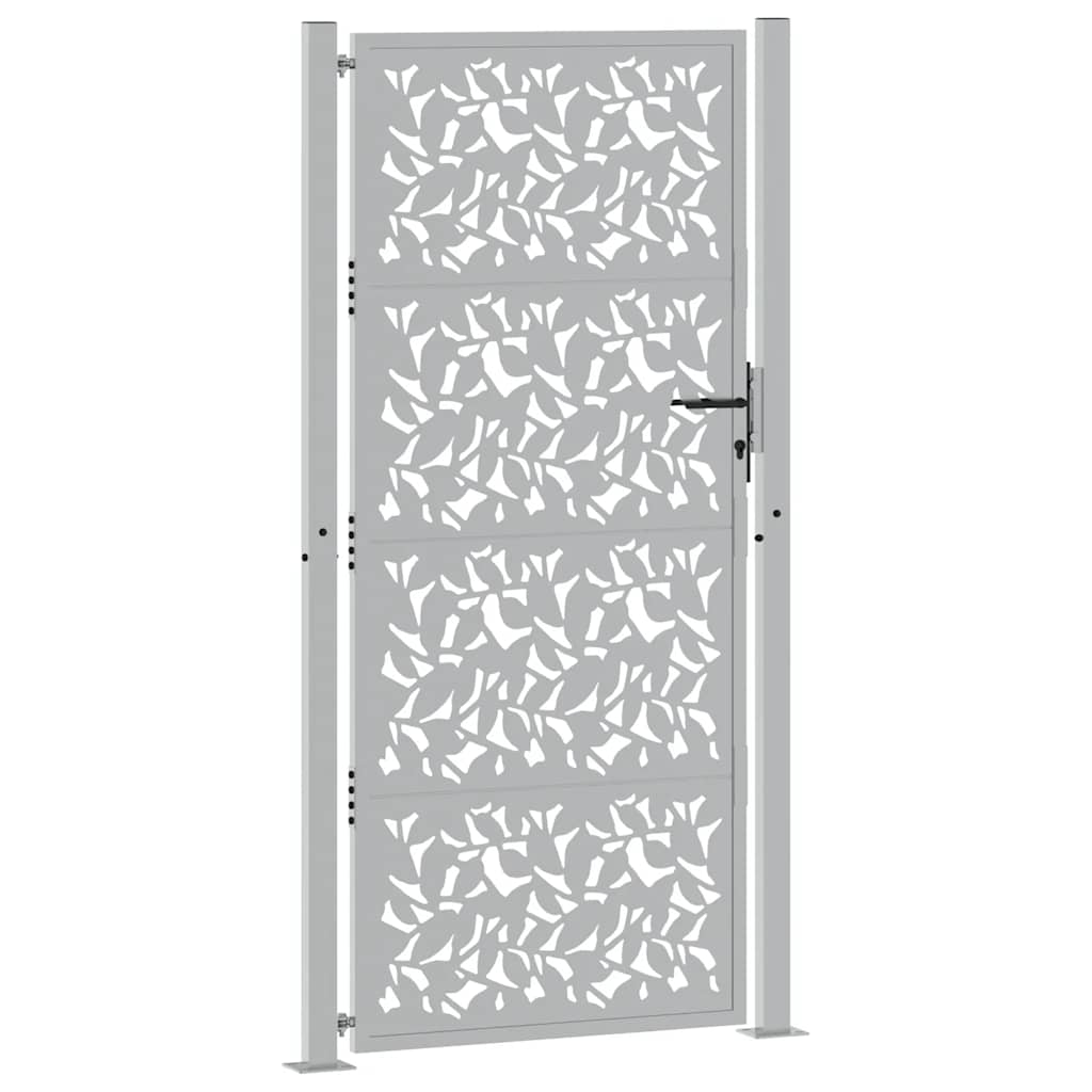 Gartentor Schwarz 100x100 cm Stahl Lichtdesign