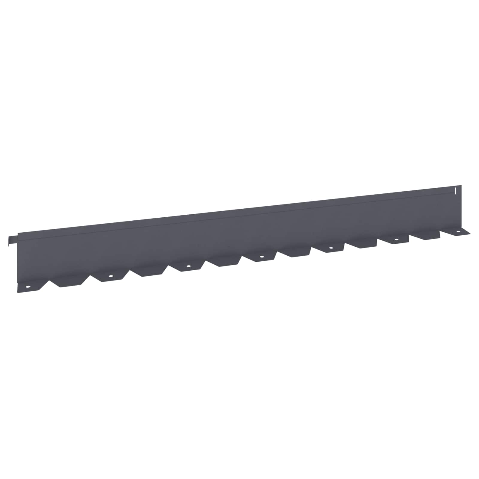 Raseneinfassung 10 pcs 102 x 4 x 4 cm Stahl Schwarz