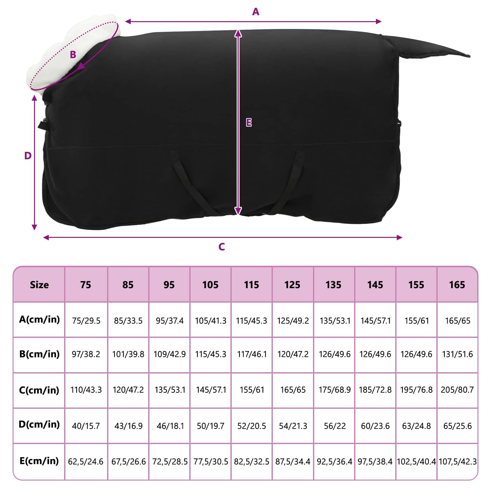 Pferdedecke Volles Aqua 75 cm Polarfleece