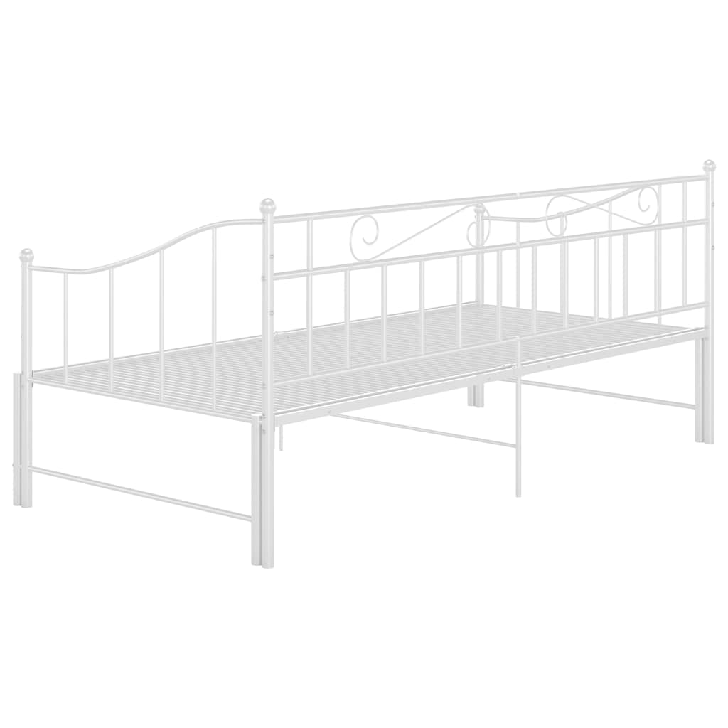 Ausziehsofa Bettgestell Schwarz Metall 90x200 cm