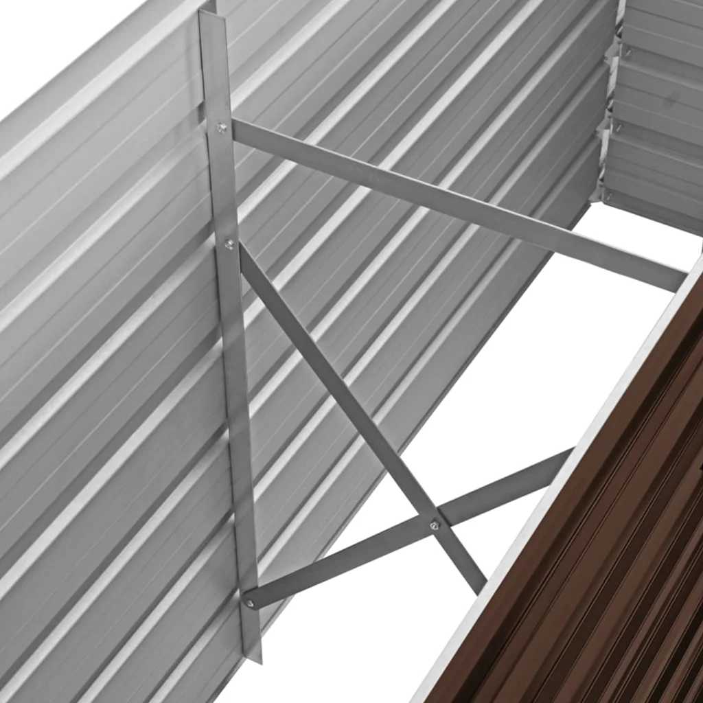 Hochbeet Braun 160 x 80 x 77 cm Verzinkter Stahl