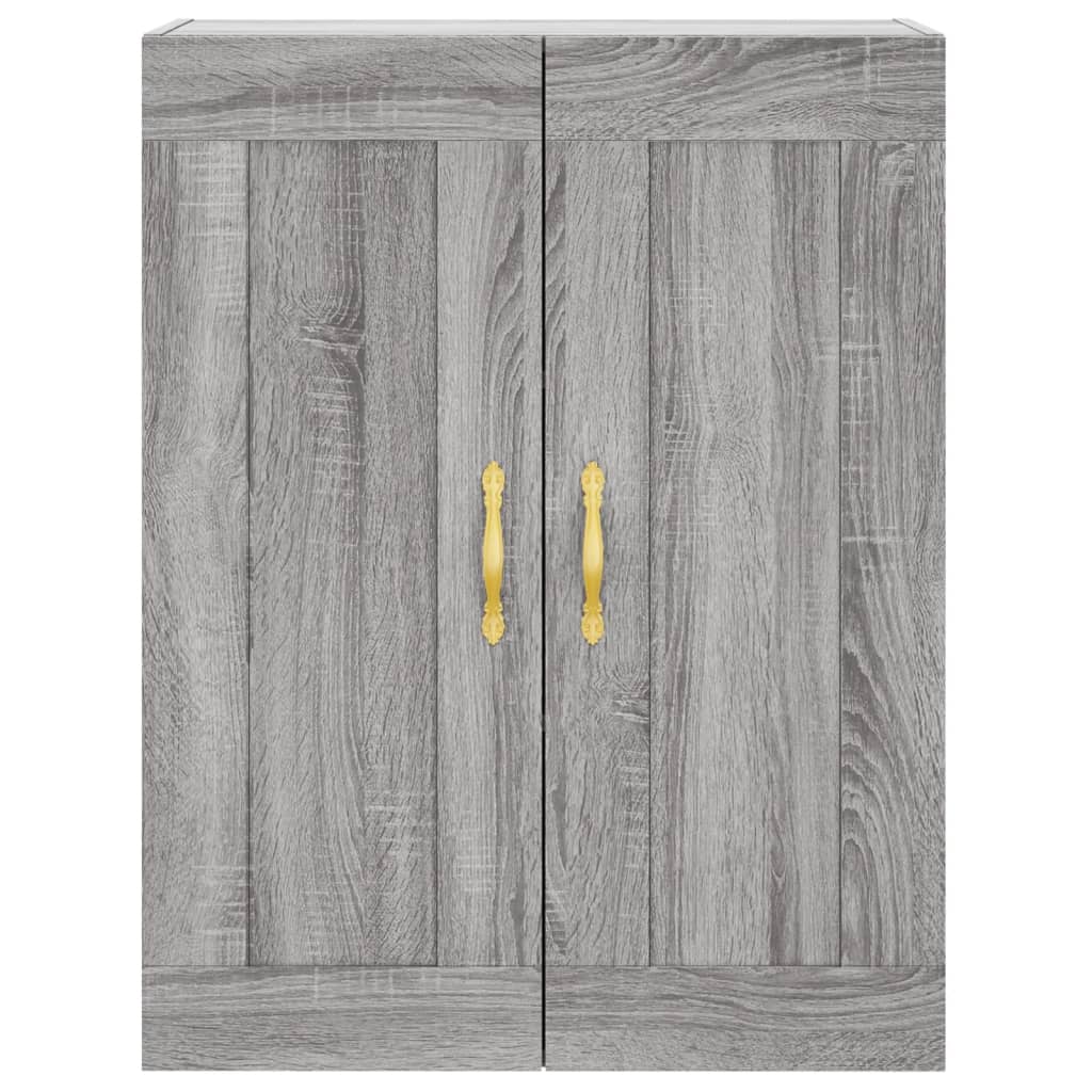 Highboard Betongrau 69,5x34x180 cm Holzwerkstoff