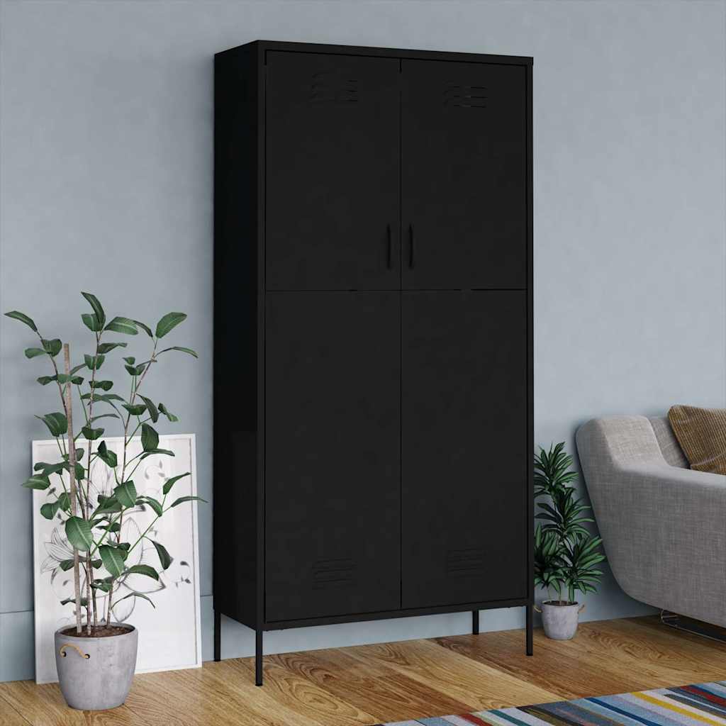 Kleiderschrank Olivgrün 90x50x180 cm Stahl