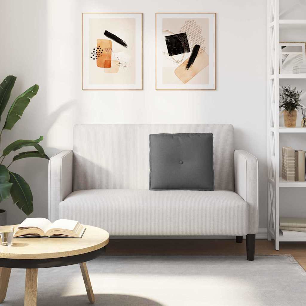 Rückenkissen Hellgrau 50 x 19 x 45 cm Stoff