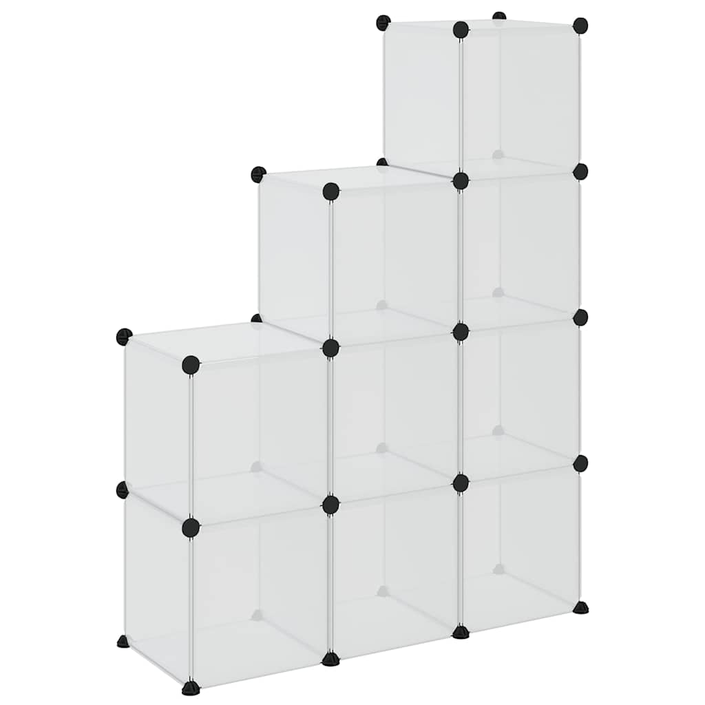 Regalsystem mit 12 Würfeln Schwarz PP