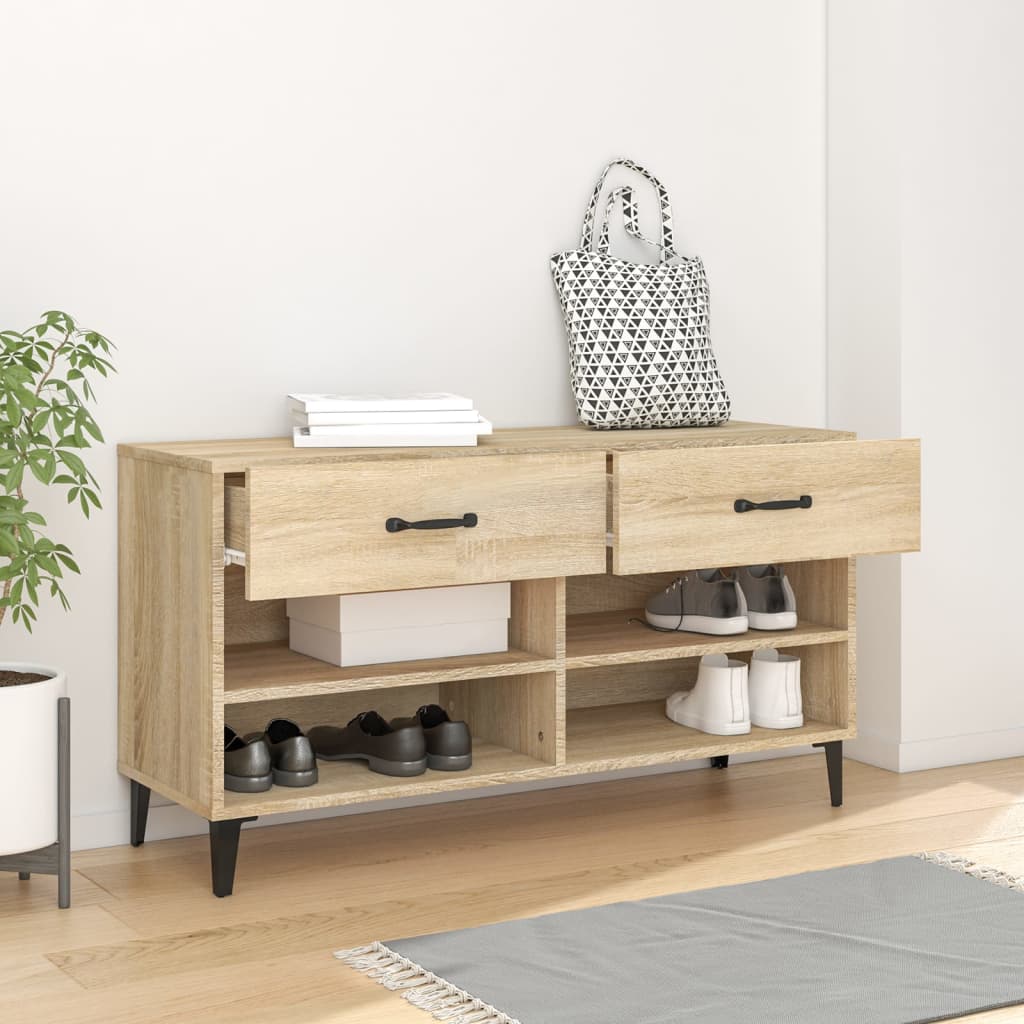 Schuhschrank Weiß 102x35x55 cm Holzwerkstoff