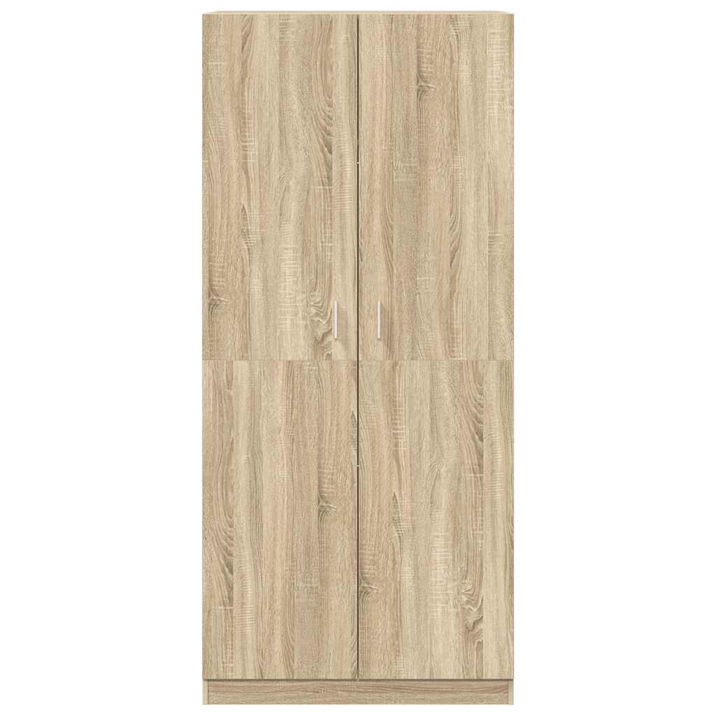 Kleiderschrank Weiß 90x52x200 cm Holzwerkstoff