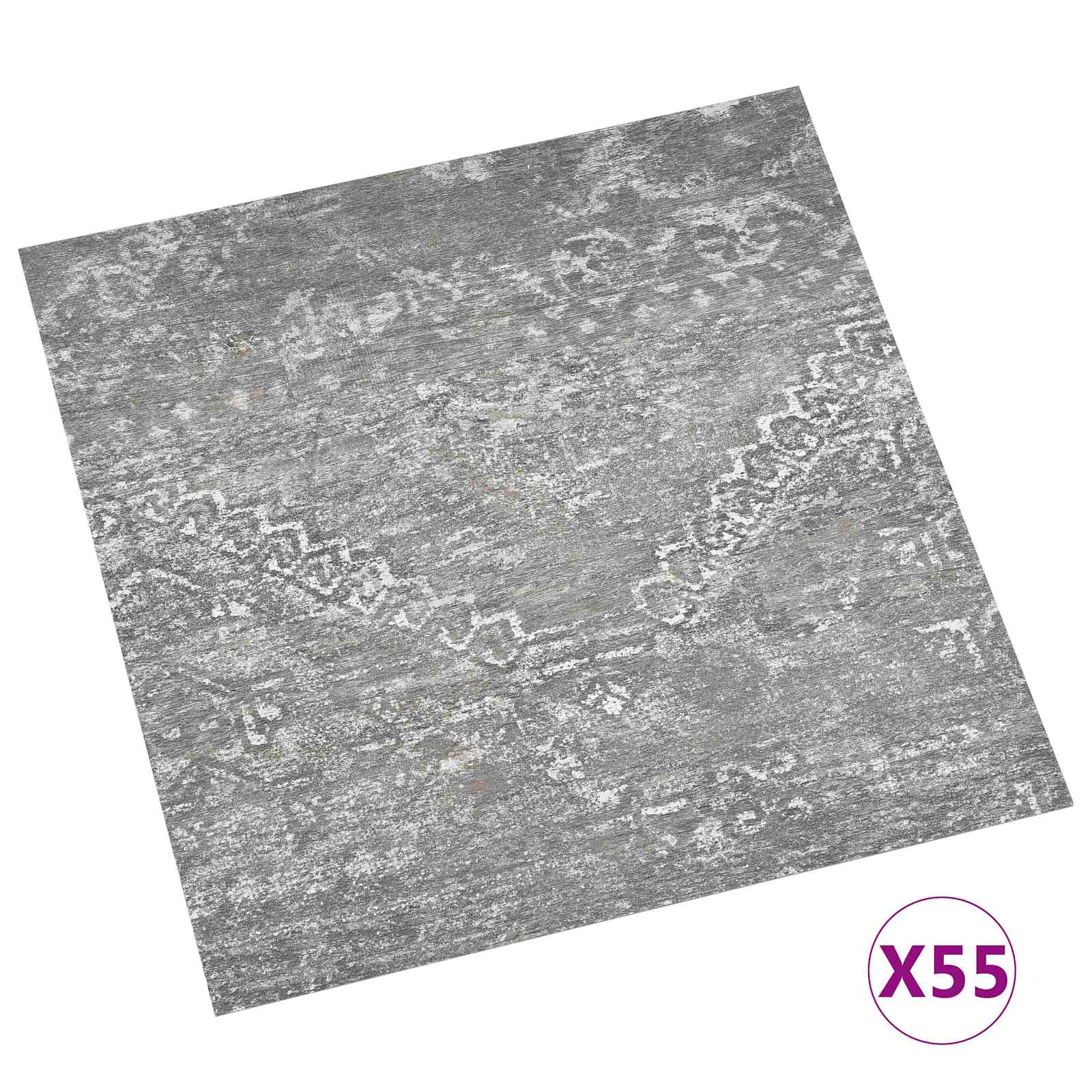 Bodenplanken 55 pcs Schwarz 5,11 m² PVC