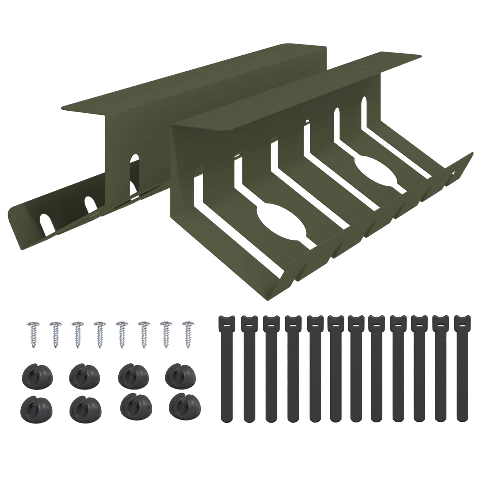 Unter dem Schreibtisch Kabelmanagement Tray 2 Stk. Anthrazit