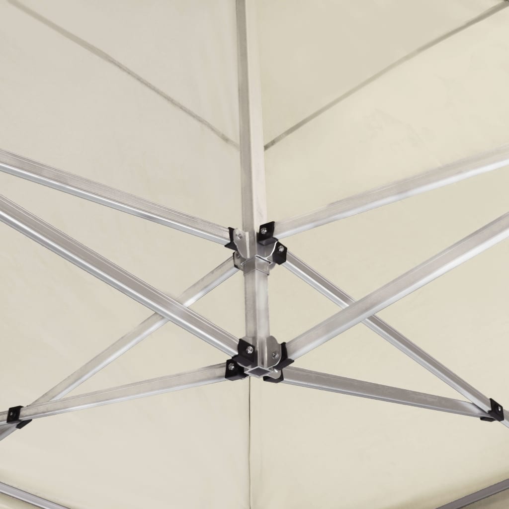 Profi-Partyzelt Faltbar mit Wänden Aluminium 3×3m Weiß