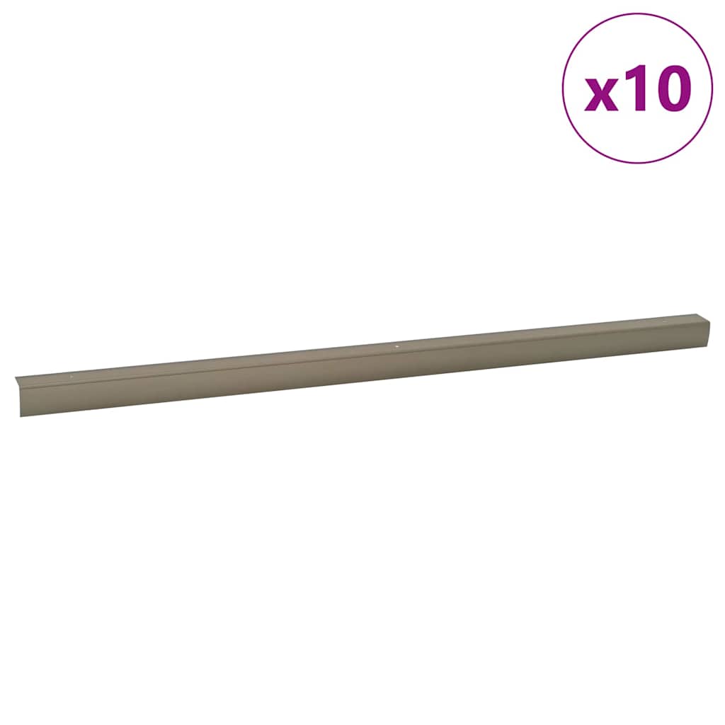 Treppenkantenprofile in L-Form 15 Stk. Aluminium 90 cm Silbern
